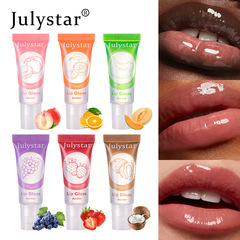 Julystar多色果味潤い水光ビタミンe唇油持続補水唇看護化粧卸売り