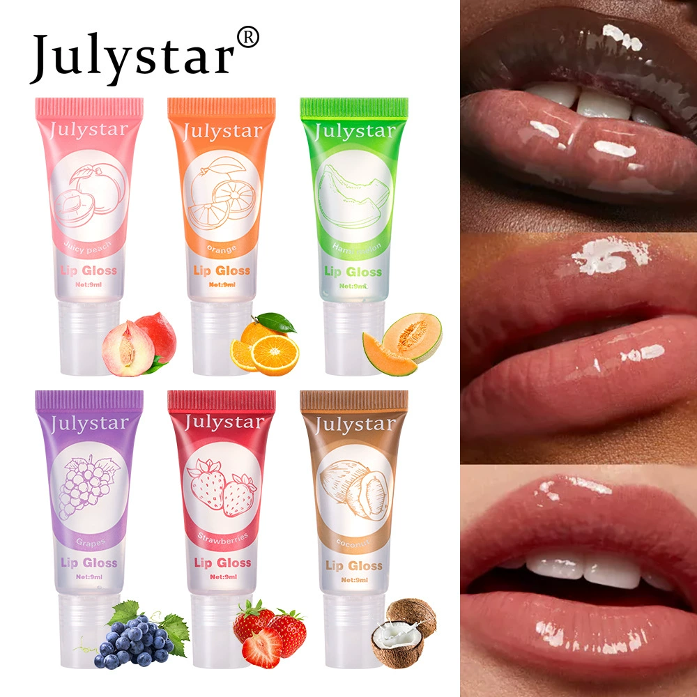 Julystar Многоцветный фруктовый аромат увлажняющий витамин Е масло для губ для длительного увлажнения ухода за губами Оптовая продажа