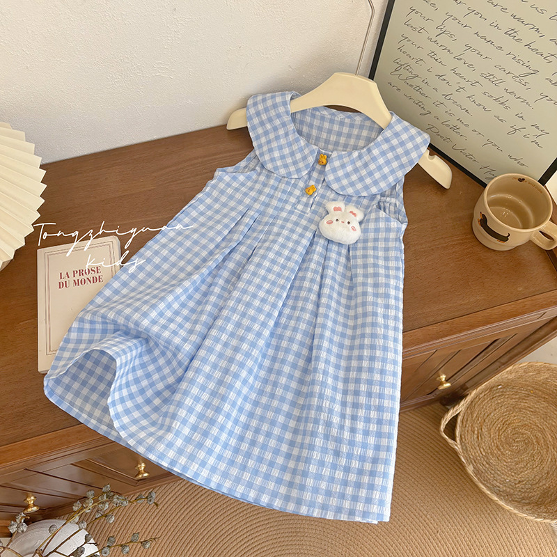 New Girls' Summer Fashion Foreign Style dress Children's Baby Girls Sweet Cute Princess Style Fresh European Style