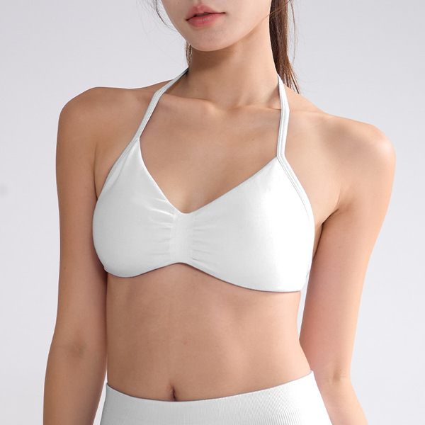 Summer Halter Sports Underwear Women Shockproof Push-Up Fitness Yoga Vest Beauty Back Sports Bra Shockproof Running