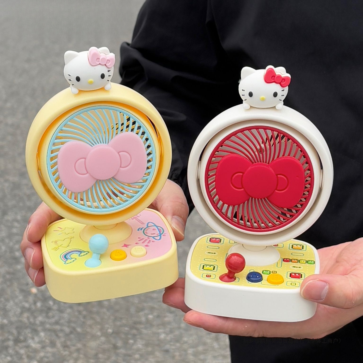 HelloKitty小风扇USB充电学生可爱大风力宿舍床头风扇办公室桌面