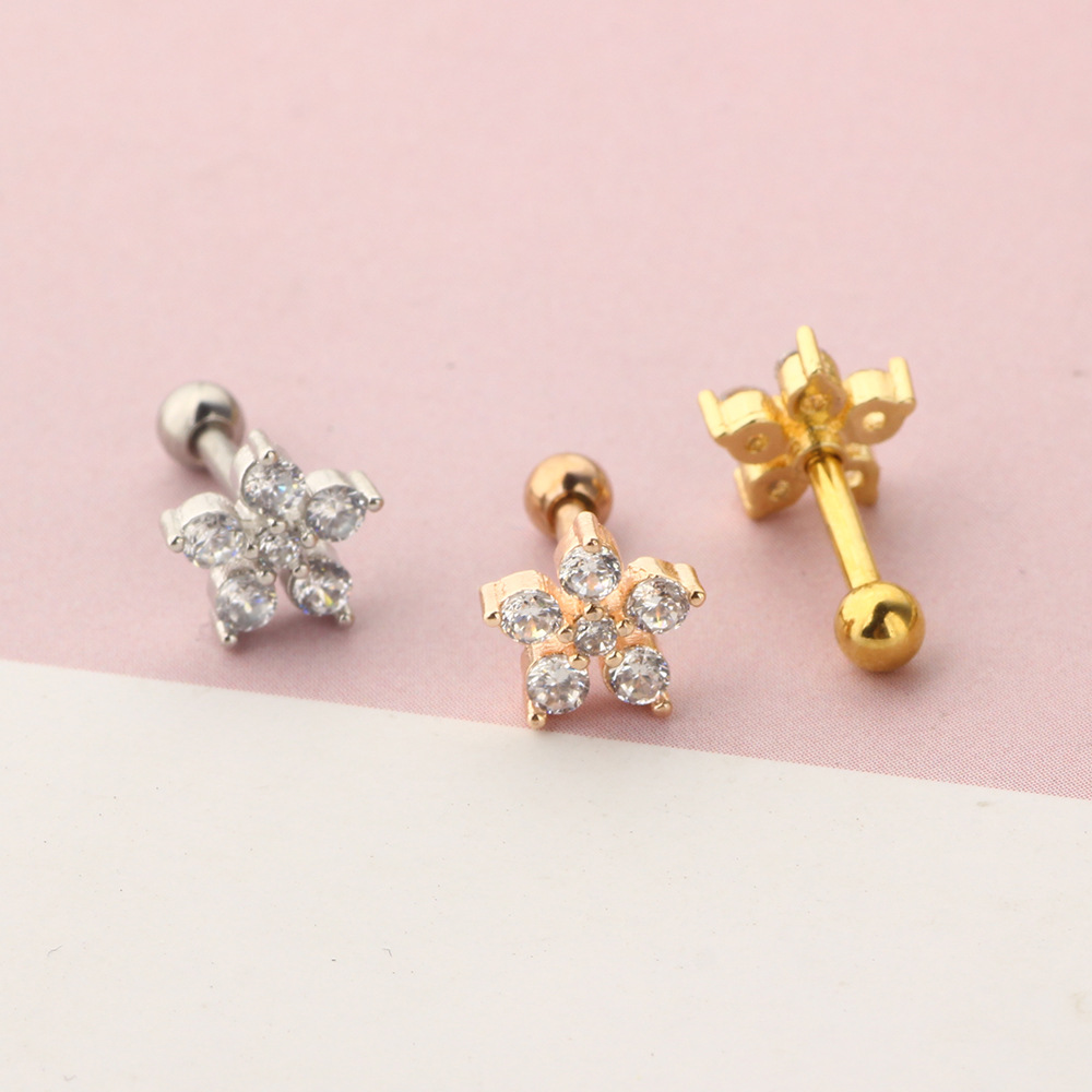 Pointed titanium steel lip stud product view