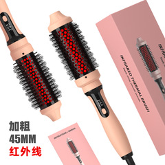 クロスボーダーカーリングアイロン 45 ミリメートル多機能ストレートヘアコームヘアカーラーツーインワンストレートヘアツーインワン赤外線電気コーム