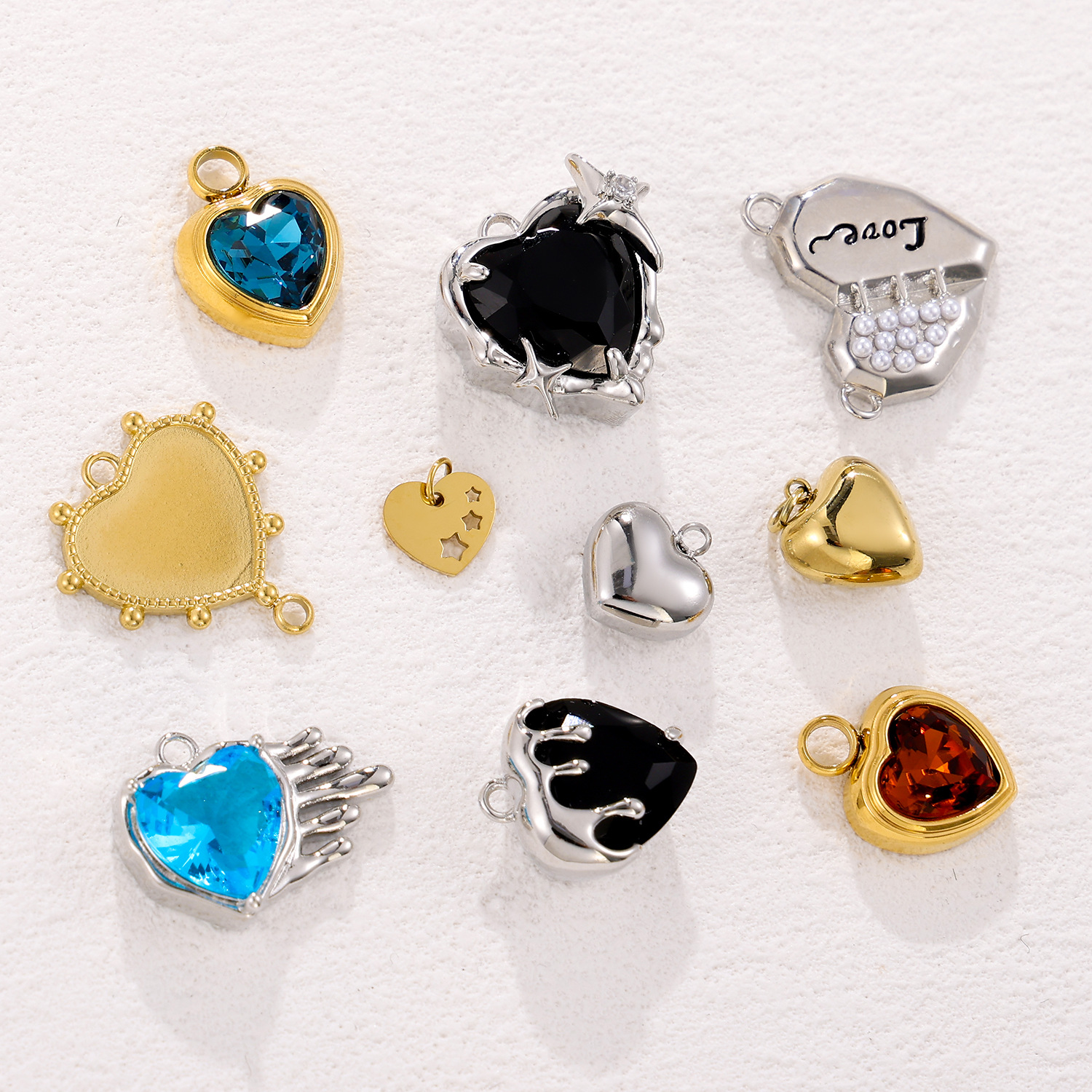 4g Weight Pendant, Chain Jewelry Making Type Diameter 10mm Jewelry Making Size DIY Jewelry Accessories Classification 1 Piece Quantity 304 Stainless Steel Material Heart Shape Pattern Plating Design Simple Style Style 1 Piece Diameter 10mm 304 Stainless Steel Heart Shape Pendant Chain 1