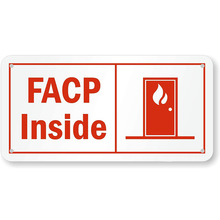 美國FACP火災報警控制面板標簽4.5 "x 10" 層壓塑料消防標牌工廠