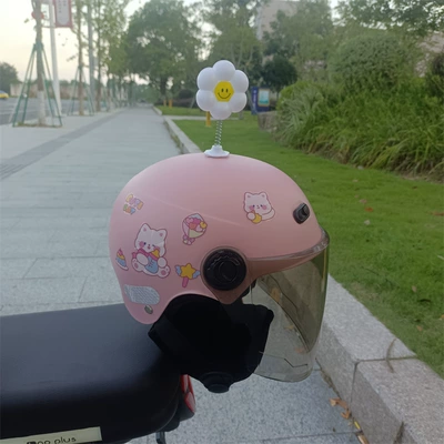 Motosiklet kaskı (dəbilqə) motorcycle four seasons universal ear protection - black-long-light-pink-no-15-white-flower-1-5-years-old-ear-protection-jz