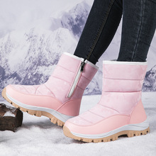 冬季雪地靴轻便高帮加绒户外防滑仿泼水大码女鞋保暖鞋冬天妈妈鞋