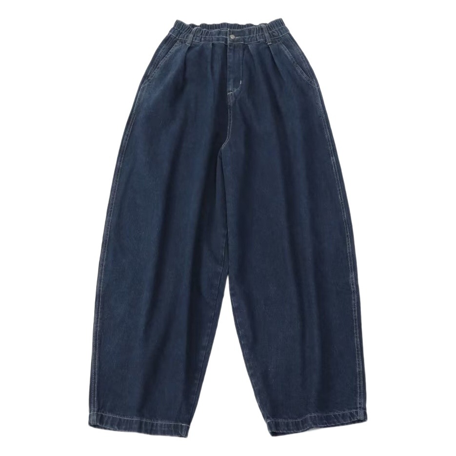 Japonés retro más tamaño oversize jeans hombres marca de moda primavera y otoño suelto todo partido casual pierna ancha papá Pantalones