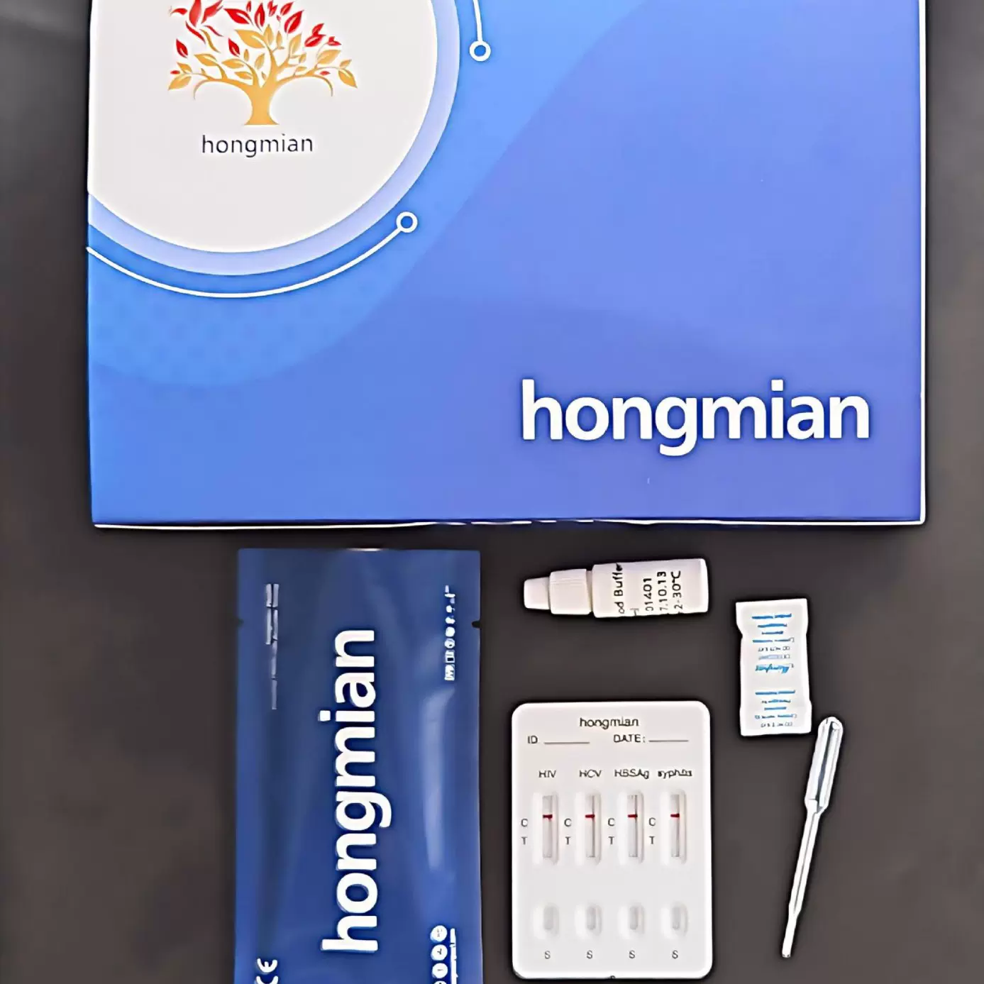 hiv试纸hiv试剂盒hiv检测纸四联检艾滋梅毒乙肝丙肝hiv测试盒