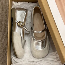 时尚单鞋女2025年夏季新款百搭小众设计感晚晚鞋轻便软底玛丽珍鞋