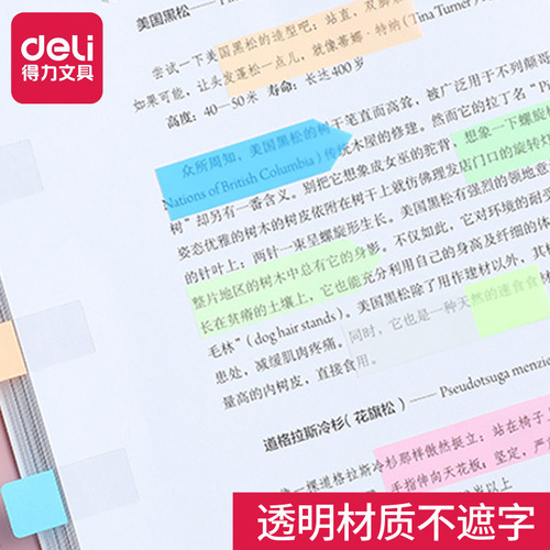 Effective convenient label fluorescent film transparent mark index book student bookmark sticker paging classification mark label