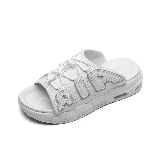 Men's Air Cushion Trendy Brand Slippers Summer Outdoor Wear Internet Trendy Hong Kong Style Outdoor Sports Thick Sole Heightened Beach Sandals