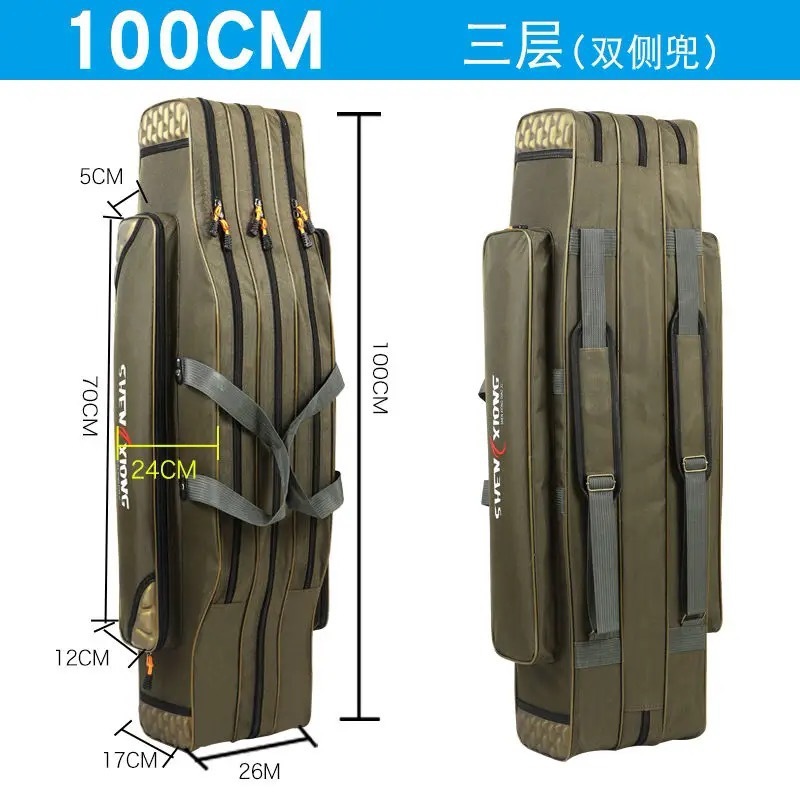 100cm 3겹 빅벨리백 옥스포드 천 브라운