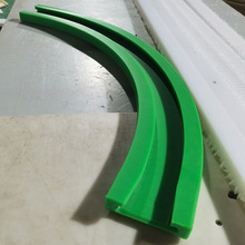 定制弯轨 绿色高分子导轨 衬条  机械垫条 L型档条 UPE塑料异型材
