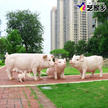 户外仿真花香猪玻璃钢雕塑猪脚饭店门口吸引人装饰商场假的猪摆件