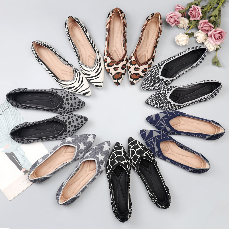 Spring Autumn Princess Slip-On European And American Style Flat Women's Loafers, Boat Shoes, Maternity Knit Slip-Ons_vogvips.com