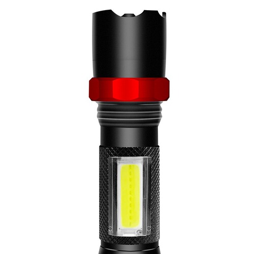 Ruibao outdoor lighting waterproof flashlight strong light LED home emergency charging portable long-range USB rechargeable flashlight