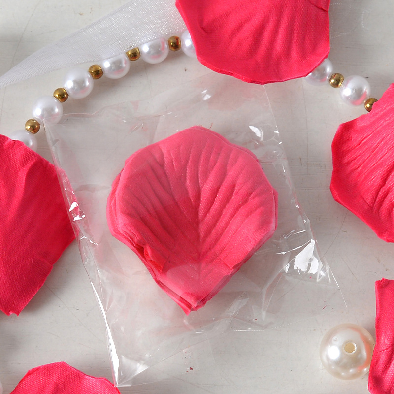 Simulación de pétalos de rosas dulces 100 piezas de tela no tejida propuesta de matrimonio de la atmósfera de cumpleaños esparcida a mano