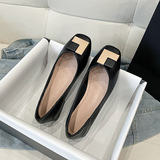 F-12 Интернет-знаменитости, мода, французский новый стиль, весна 2026, маленькие, ароматные, одиночные туфли, туфли на толстом каблуке, женская обувь большого размера, 4143