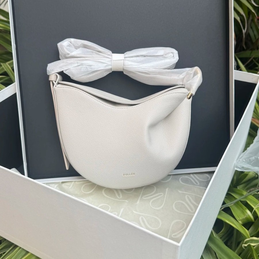 국경 간 프랑스 Polene 여성용 가방 2024 새로운 완두콩 가방 파리 리치 패턴 싱글 숄더 크로스 바디 만두 여성용 가방