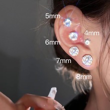 全网热卖韩版时尚六爪嵌锆石耳钉女经典耳环耳饰厂家直销earrings