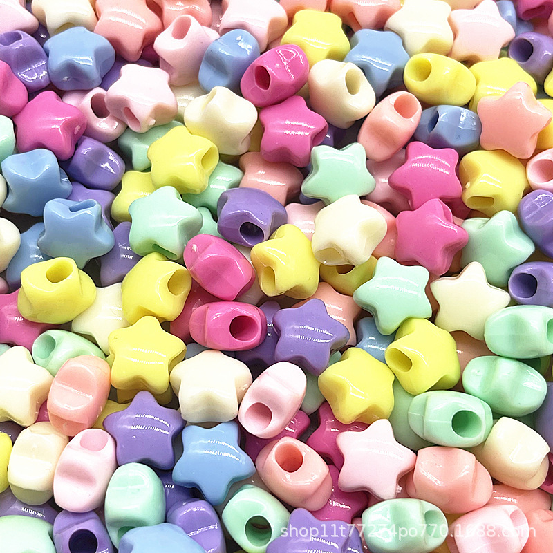 6-16 ミリメートル大穴ラウンドビーズマカロンカラーアクリルビーズ子供の DIY 手作りビーズ素材キャンディーカラーダスティングビーズ|undefined