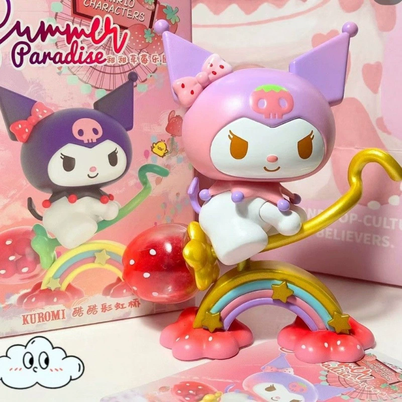 Фигурка в слепой коробке Sanrio (Kuromi и друзья), ручная работа, клубничная тематика