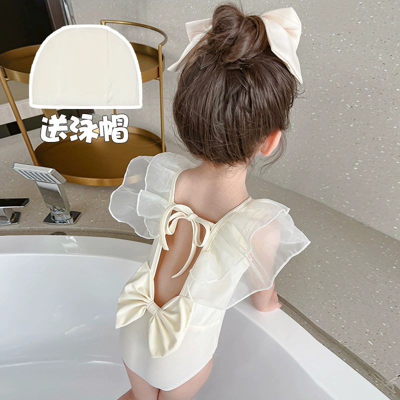 Детский летний купальник 2024 новый стиль зазорный ребенок купальный костюм для девочек плавательный костюм для девочек летний купальник для девочек