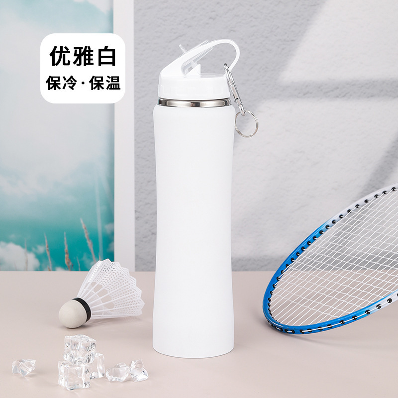 Nuevo vaso de pajita de acero inoxidable de gran capacidad transfronterizo, olla espacial portátil para exteriores portátil, termo de cintura pequeña image 8