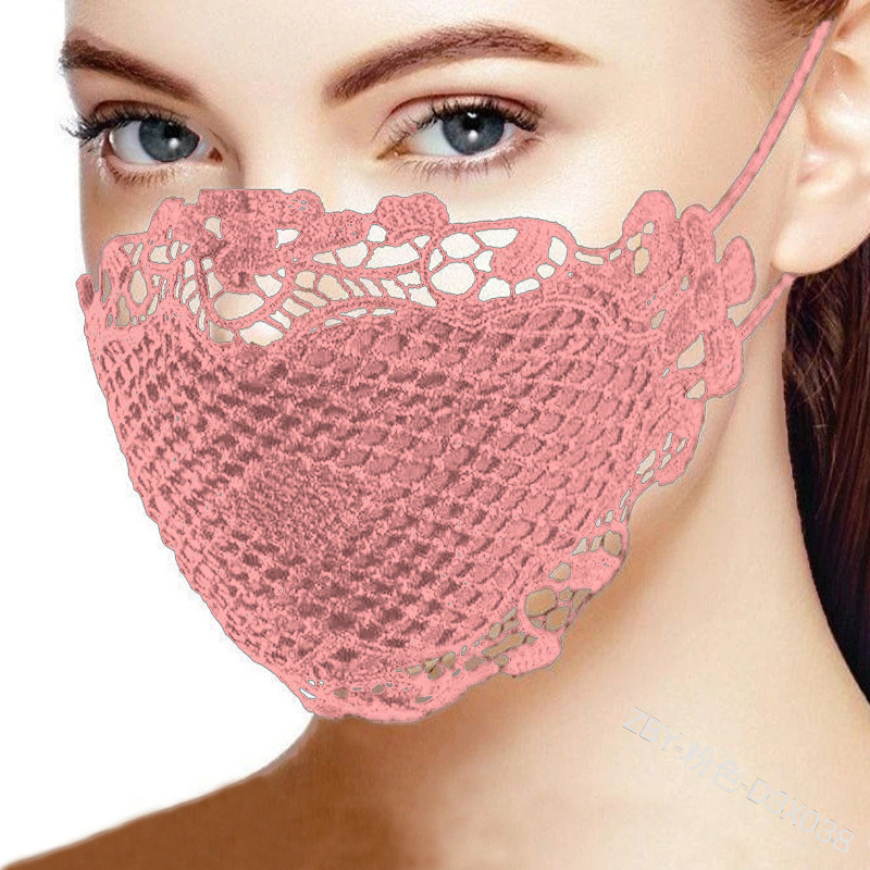 Maschera facciale in pizzo anti-appannamento, anti-polvere, anti-sole, idrosolubile, a strati, con pendente all'orecchio_voghion.com