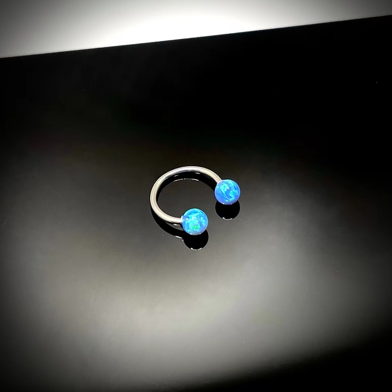 Opal Lip Ring Horseshoe Ring Lip Stud Stainless Steel Body Piercing Jewelry for Lip Lip Piercing detail image 17