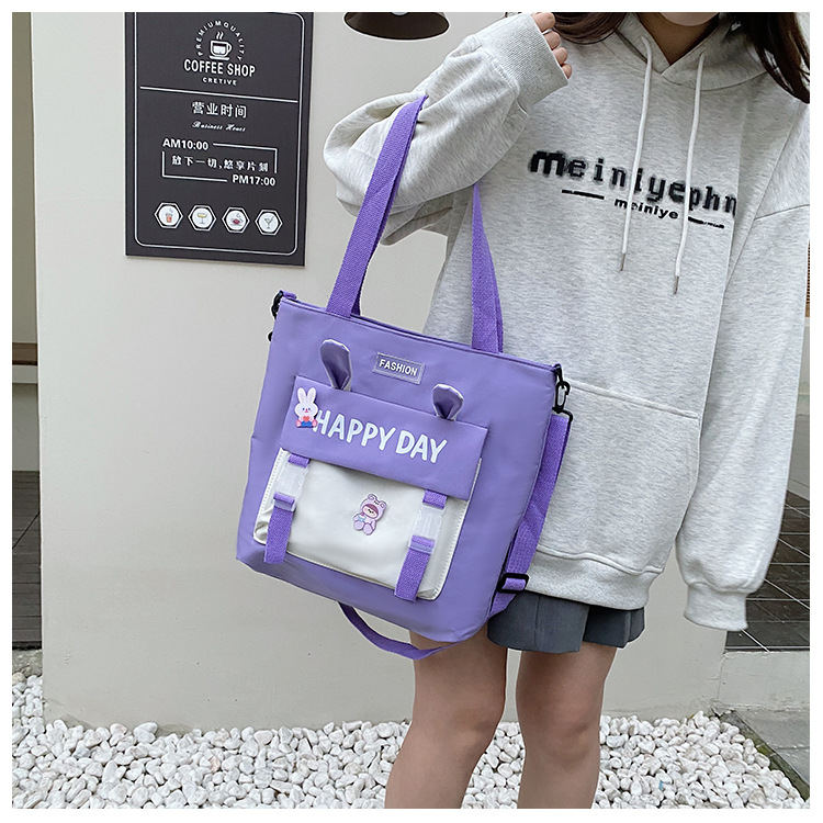 Large-capacity file bag, primary school student handbag that can be carried on one shoulder, book bag for girls with high appearance standards, homework books and test papers bag undefined