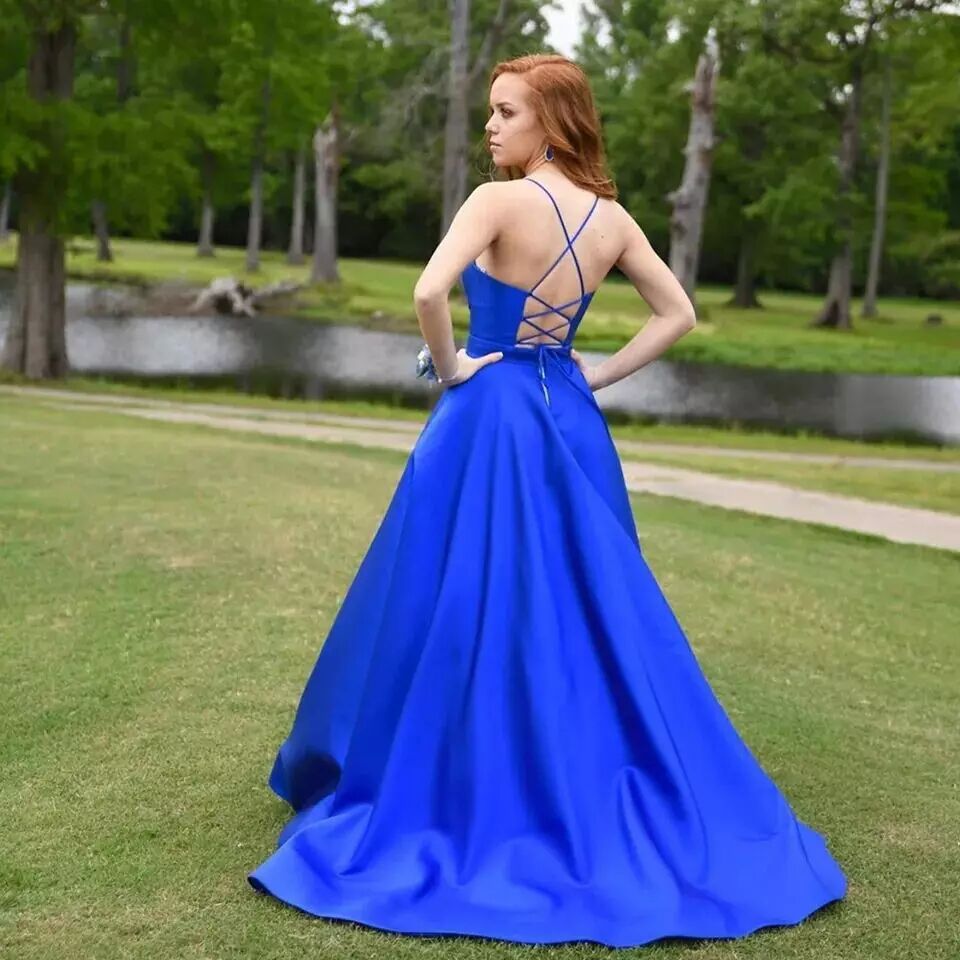 Europa y América del comercio exterior Amazon AliExpress deseo vestido de noche V sexy Sling backless simple satén