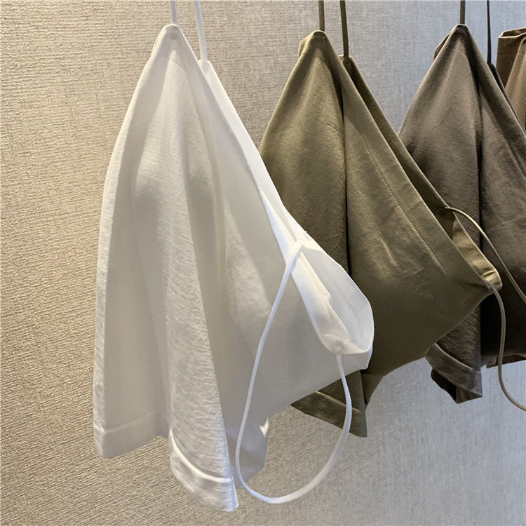 Summer Camisole Women's Outer Wear Top Inner Base Shirt Suit Internet Popular Ice Silk Small Camisole White Black