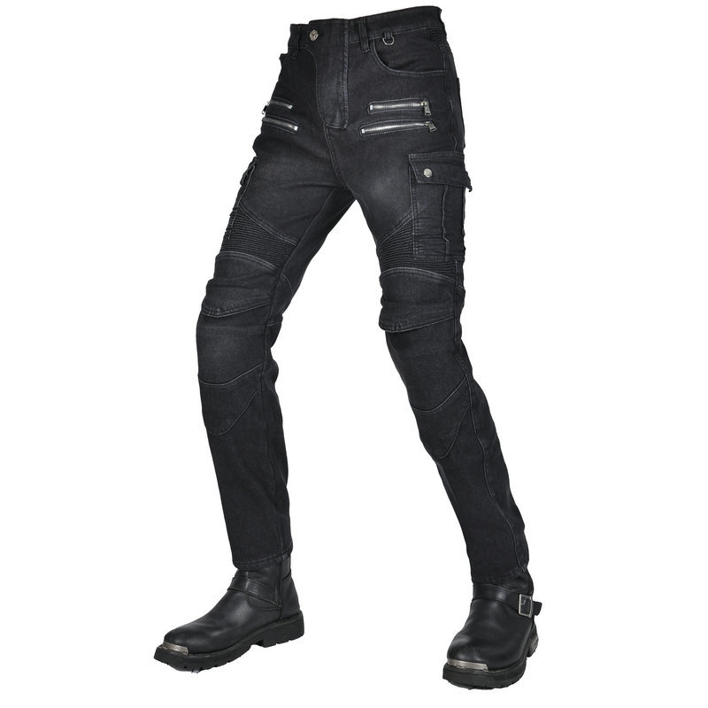 LOONG BIKER motocicleta pantalones vaqueros de los hombres de la motocicleta pantalones de montar pantalones de invierno forro polar caliente Racing anti-caída Pantalones