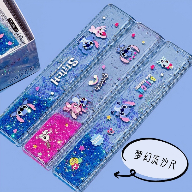 史迪仔流沙尺日系动漫卡通可爱星际宝贝史迪奇入油尺高颜值20cm|undefined