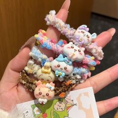 アニメの可愛いカラーの髪輪の小八吉伊烏沙奇の髪ひもの甘い少女ins風のヘアひもの髪飾り