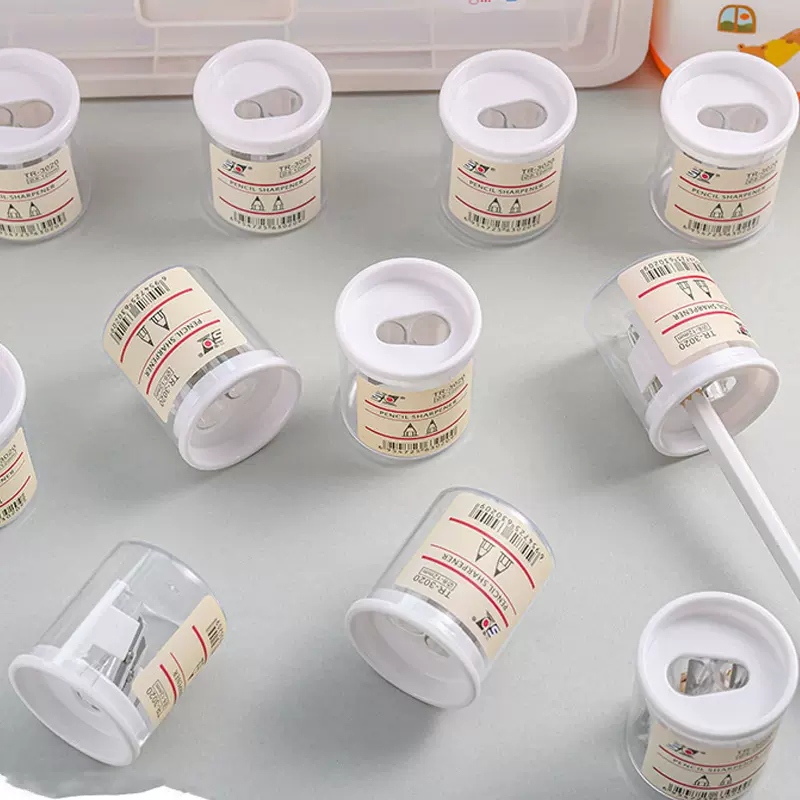 学生文具简约透明卷笔刀铅笔刨儿童手动削笔器美术素描铅笔刀批发