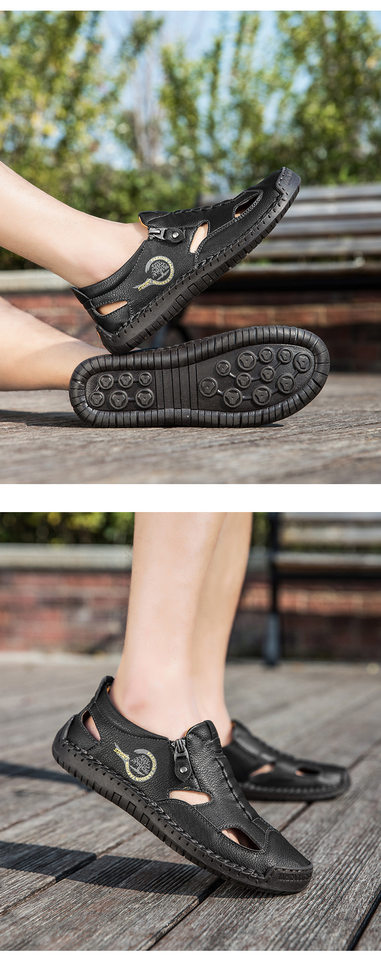 Dép sandal nữ bít mũi quai khâu thoáng khí chống trượt — F 6611m màu, F6611 hồng, F6611 kaki, F6611 màu vàng chi tiết 12