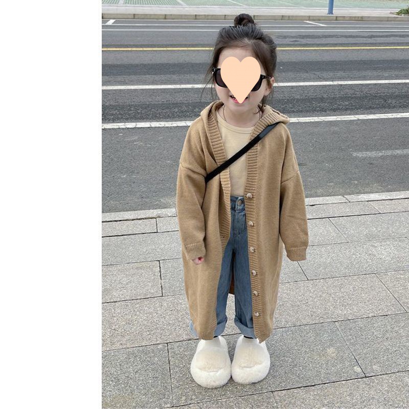 Long cardigan with hood