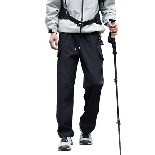 Spring and Autumn Winter Work Pants for Men and Women, Elastic Waistband Drawstring Design Cycling Pants, Couple's Matching Casual Long Pants