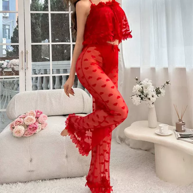 跨境货源欧美外贸性感睡衣蕾丝连衣裙透视情趣内衣居家睡衣厂家