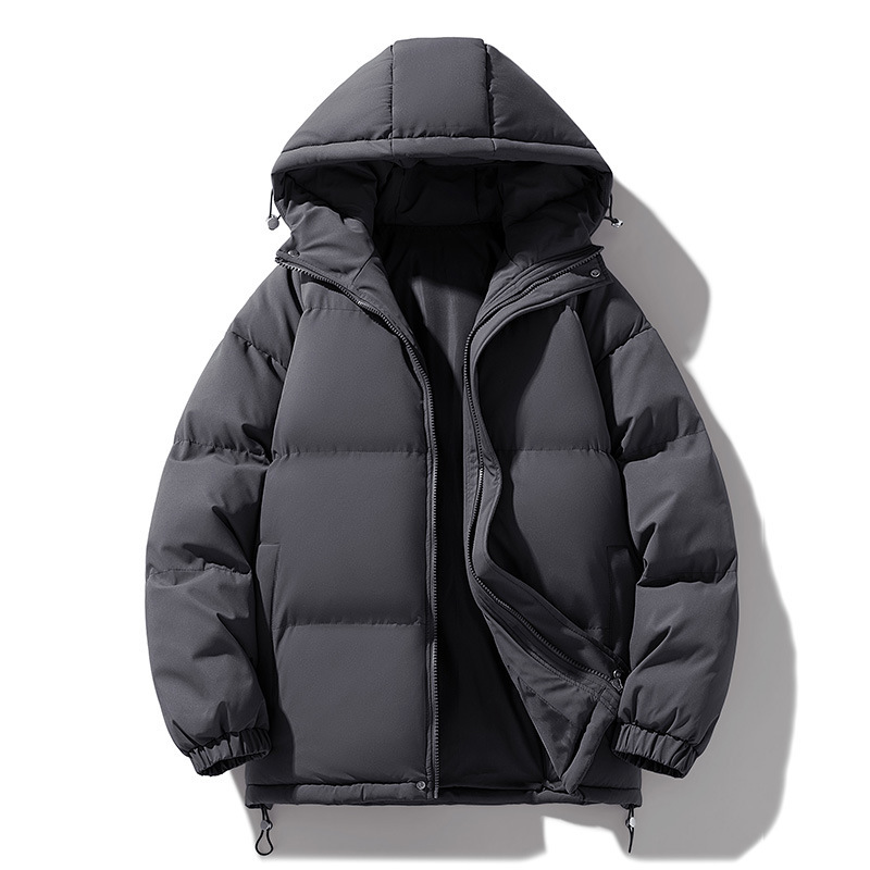 Cotton men's winter new tide brand loose hooded down cotton-padded men's padded warm bread coat wholesale Cotton men's winter new tide brand loose hooded down cotton-padded men's padded warm bread coat wholesale