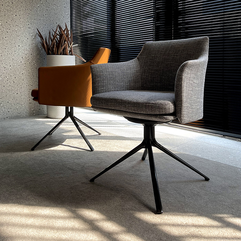 Italian-Style Light Luxury Computer Office Chair, Swivel Single Leisure Sofa, Home Comfortable Designer Boss Chair, Study Chair