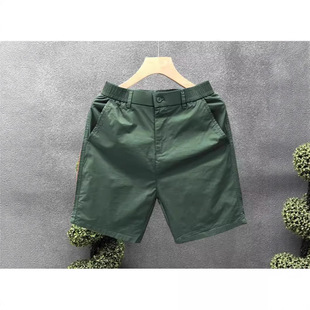 High-End Simple Casual Shorts Men's Trendy Brand Outerwear Light Luxury Five-Point Shorts Men's Summer Slim White Large Shorts