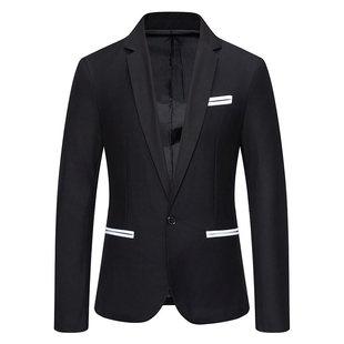 2024 spring and summer new European and American cross-border Amazon color matching suit European size wedding dress casual men's small suit