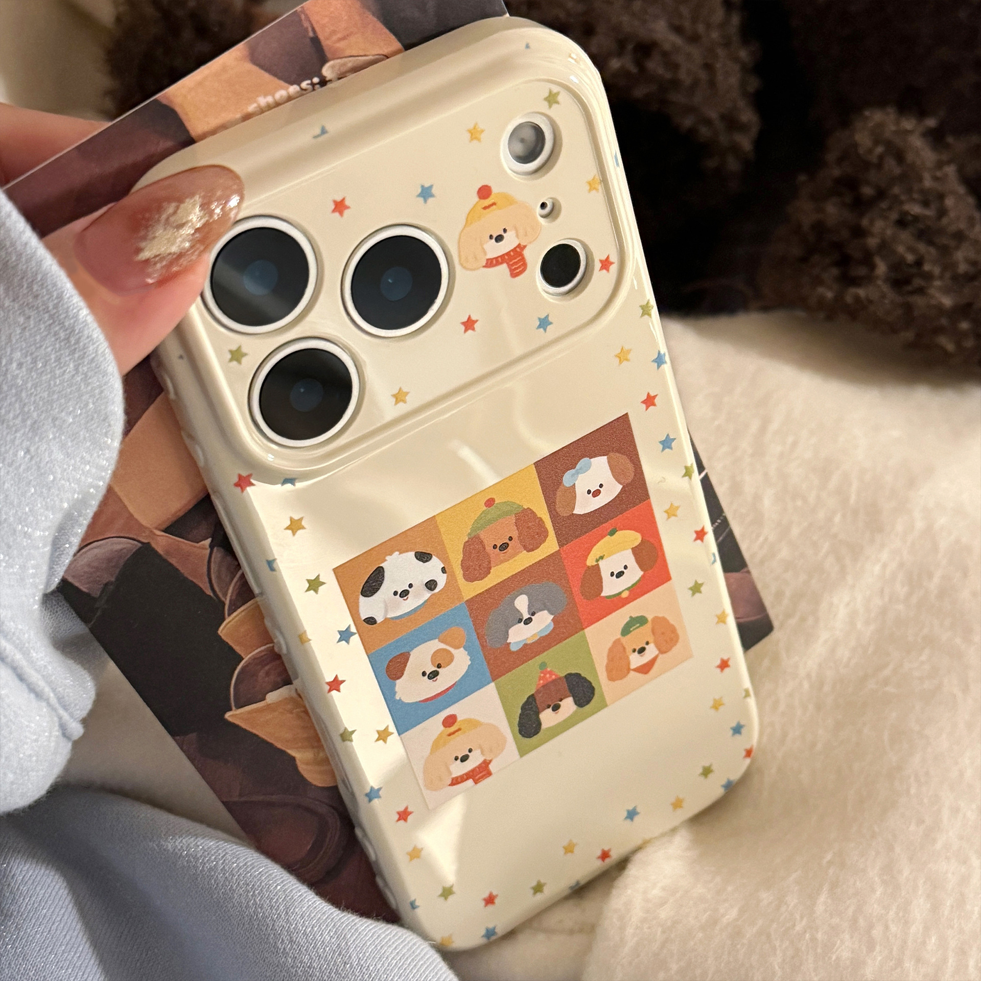 Custodia per telefono con stelle colorate per iphone pro max_voghion.com