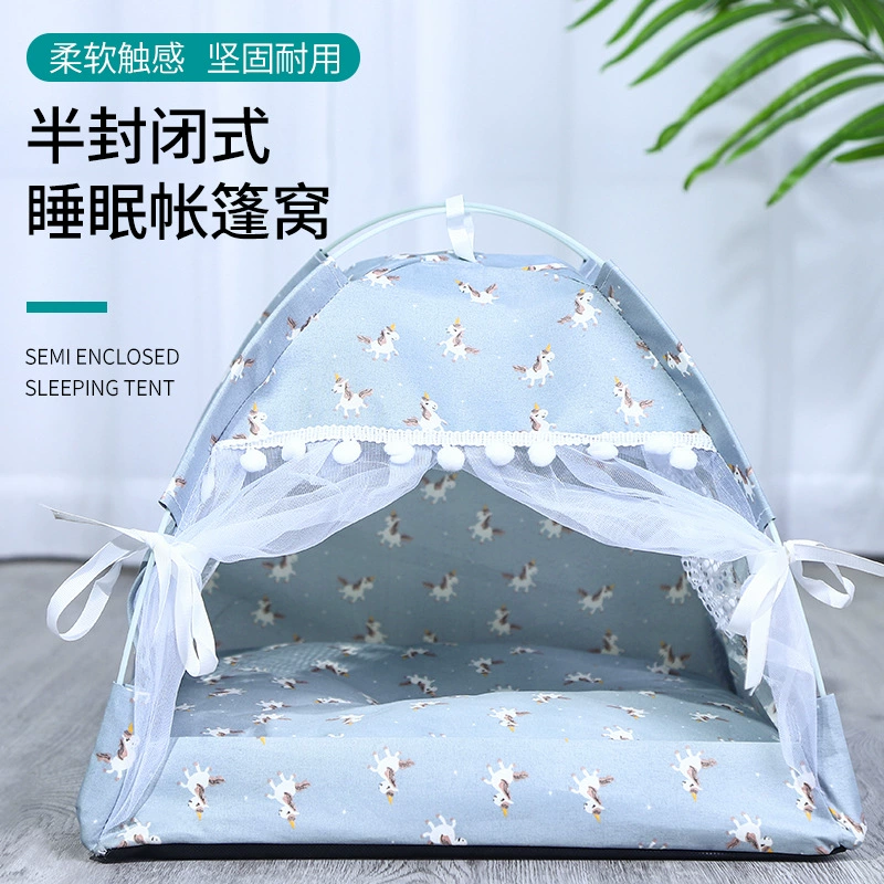 Фэнтезийная палатка для кошек, съемная и моющаяся универсальная летняя кровать для кошек Four Seasons, зимнее теплое гнездо для щенков в помещении