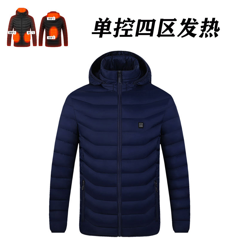 Ropa de calefacción inteligente de invierno transfronteriza temperatura constante de la pareja USB calefacción eléctrica temperatura constante ropa de algodón acolchado ropa de calefacción fábrica al por mayor