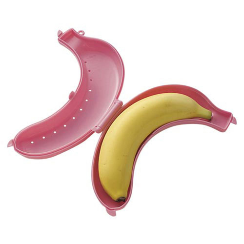 Creative Korean travel outdoor portable banana box fruit storage box plastic banana shape banana protective case